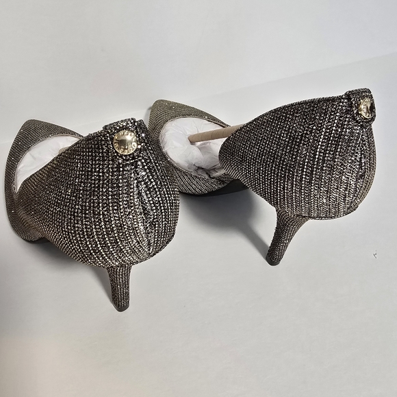 Brand New Michael Kors Nathalie Flex High Pump Black Gold Mesh, Women’s 7.5 - Picture 9 of 17